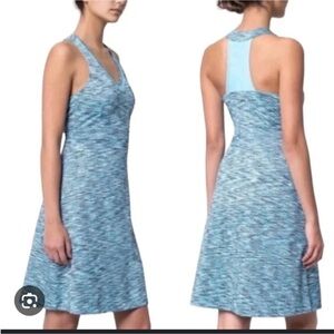 MONDETTA active sports dress green blue built in bra racerback travel size large